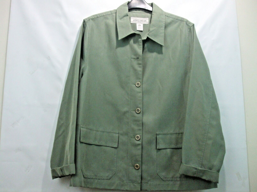 Jones Wear Sport Women's Size 12 Jacket Blazer Sage Green Long Sleeve Buttons - Picture 3 of 12