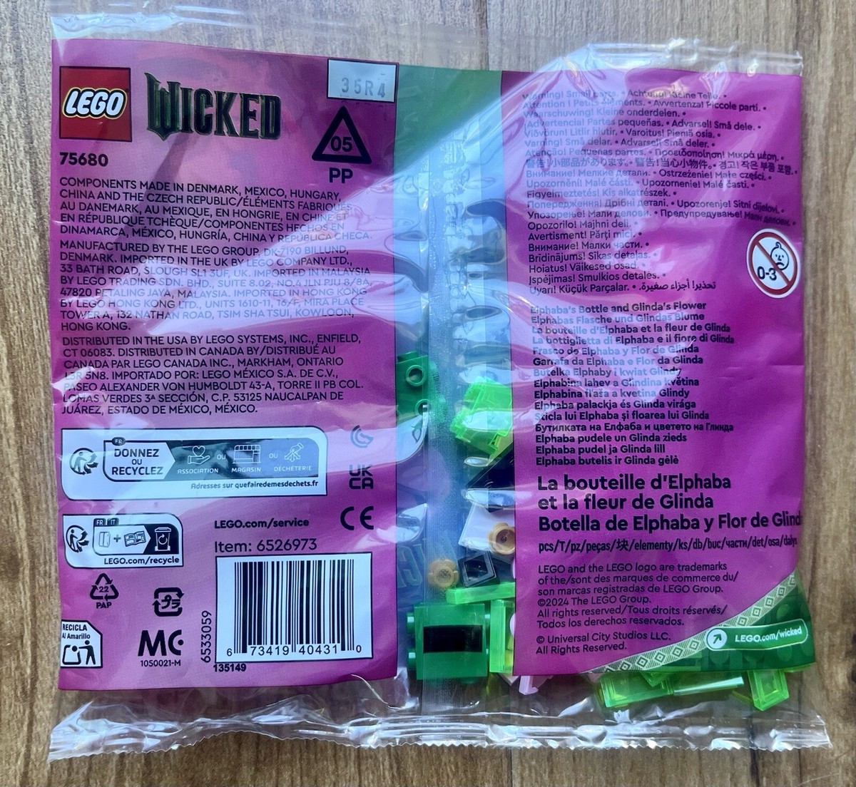 LEGO Wicked 75680 Elphaba's Bottle and Glinda's Flower - AMC