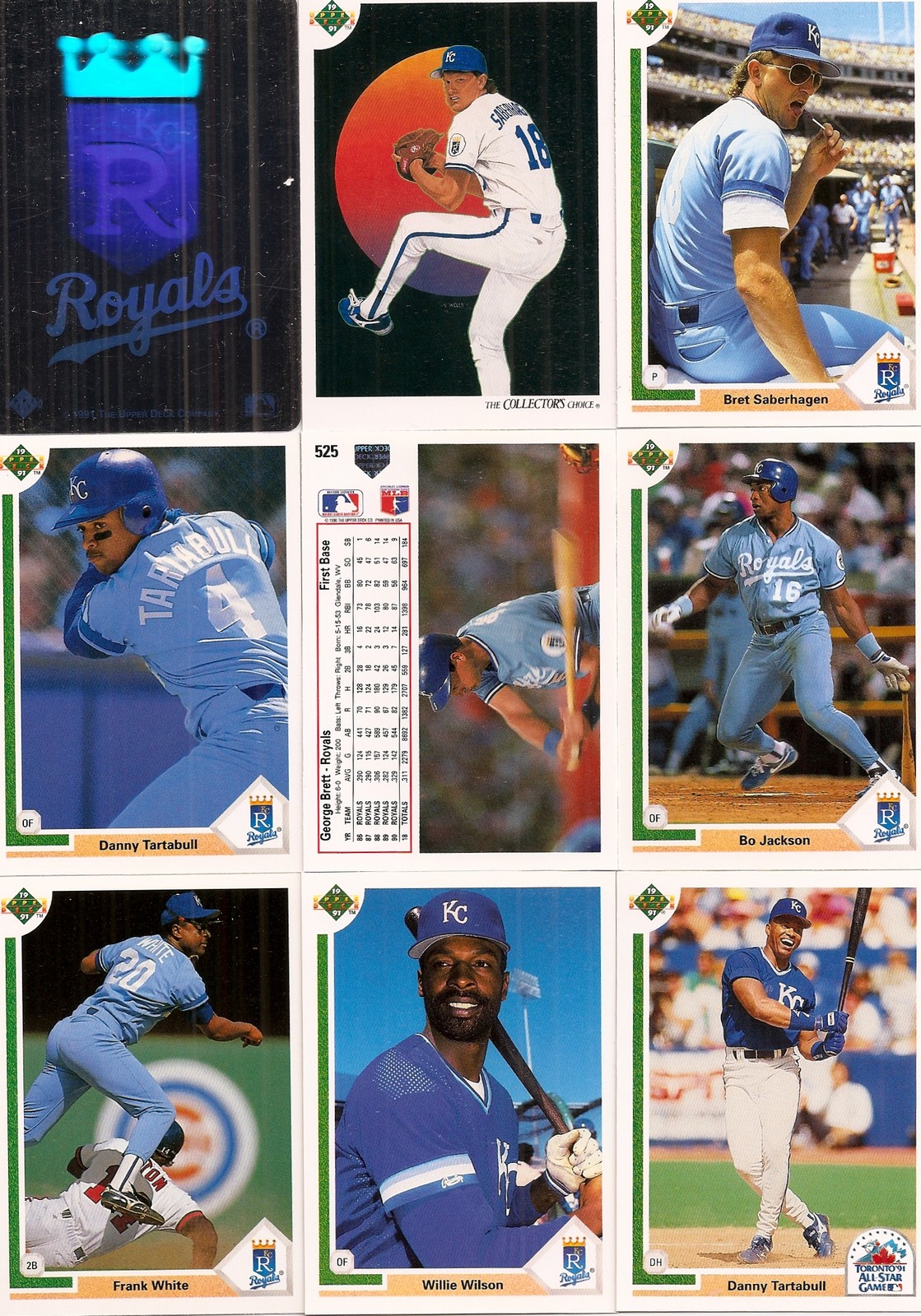 1991 UD Upper Deck Kansas City Royals Master Team Set w/ Logo Hologram (32)