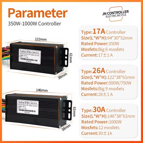Ebike Sine Wave Waterproof Controller 17A 26A 30A Color S966 NFC Display Kit SUK - Picture 3 of 27
