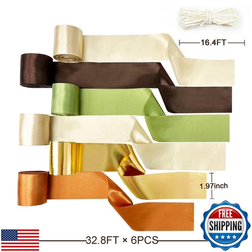 Jungle Party Decoration Sage Green Brown Gold Streamer Backdrop 197 Ft×1.97" - Picture 2 of 5