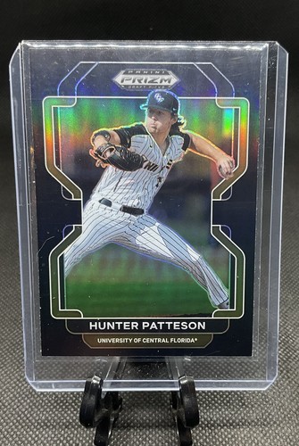 2022 Panini Prizm Draft Picks Prizms Black #PDP145 Hunter Patteson- Royals - Picture 3 of 3