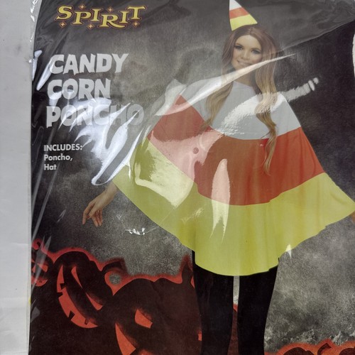 Poncho Spirit Halloween para mujer caramelo maíz disfraz adulto talla única - Imagen 4 de 6
