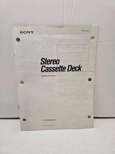 Vintage Sony TC-WR901ES Dual Cassette Deck w/ Manual 1993 - Picture 15 of 16