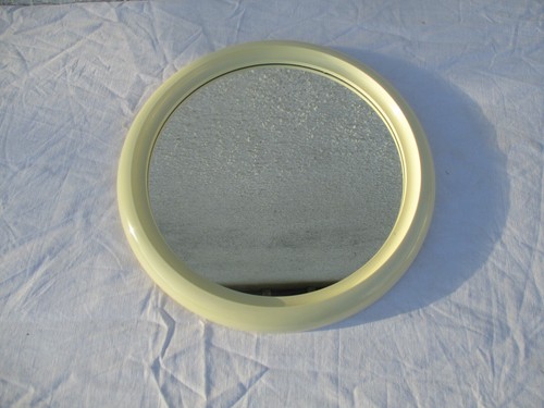 Miroir mural vintage plastique blanc écru design 1970'S - Picture 3 of 10