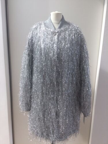 Dries Van Noten Mantel Jacke Silver Tinsel Oversized Bomber Jacket NEU - Bild 3 von 24