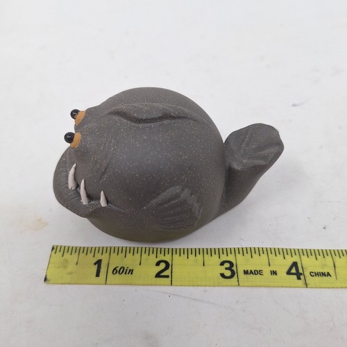 Yixing Puffer Fish Teapet Tea Animals Pet Shark Model Figurine Statue Decor - Picture 5 of 8