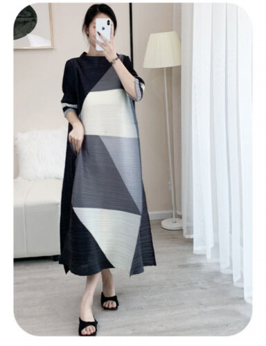 women summer fashion half sleeve long dress Loose - Picture 4 of 14