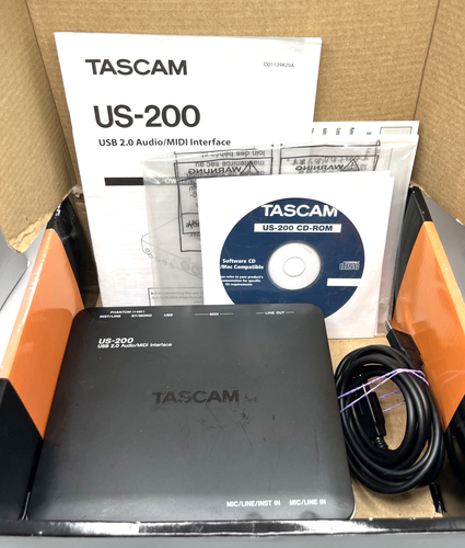 Tascam US-200 Tragbares 2-In/4-Out Audio/MIDI Interface USB 2-Kanal - Bild 2 von 12