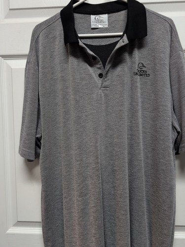 Vintage Ducks Unlimited Herren Poloshirt 2XL. Graue Short. Sleeve - Bild 4 von 6