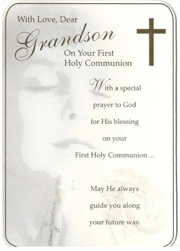 Communion Card For Relatives Daughter, Son Granddaughter, Niece Grandson ETC. - Picture 40 of 73