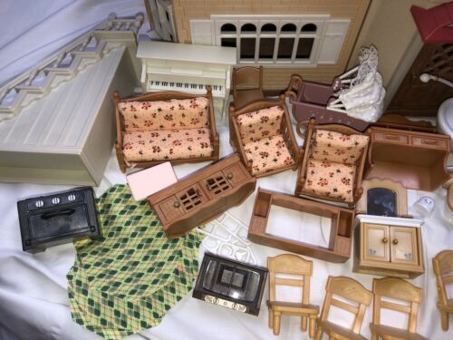Calico Critters Iluminar Techo Rojo Casa, Mercado, Muebles Accesorios Lote Set - Imagen 3 de 18