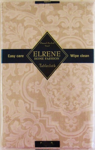 Elegant Floral Abstract Pattern Vinyl Flannel Back Tablecloth -Var Size/Color - Picture 29 of 50