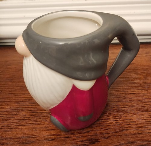 Pottery Barn GNOME SHAPED CERAMIC MUG Christmas Holiday Figural Whimsical - Picture 3 of 7