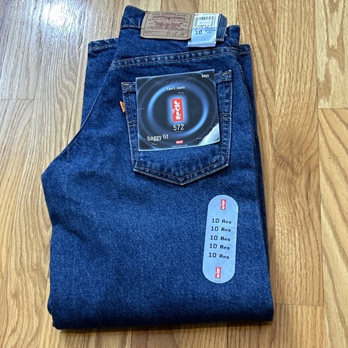 NWT Levi's Boys 10 Reg Orange Tab 572 Baggy Fit 90s VTG Denim Jeans 25 X 25 - Picture 16 of 18