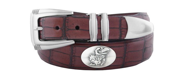 NCAA LSU Tigers Tip Leather Concho Belt Zeppelin Products Inc