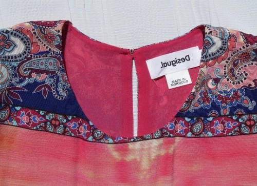 DESIGUAL US women’s M Colorful Tie Dye Paisley Print A Line Sundress Tank Dress - Picture 5 of 5