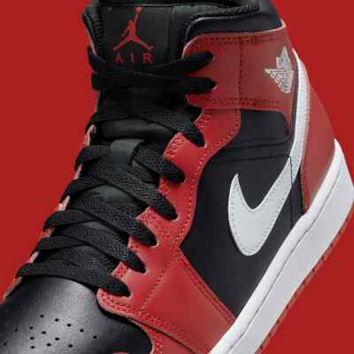 靴 AIR JORDAN 1 MID DQ8426 061 Nike Air Jordan 1 Mid Shoes Black Gym Red White DQ8426-061