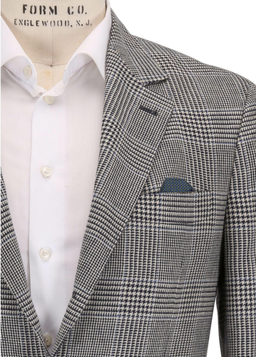 $115 Ralph Lauren, Big Boys Plaid Classic Suit Jacket, Black&White, 16R - Picture 2 of 3