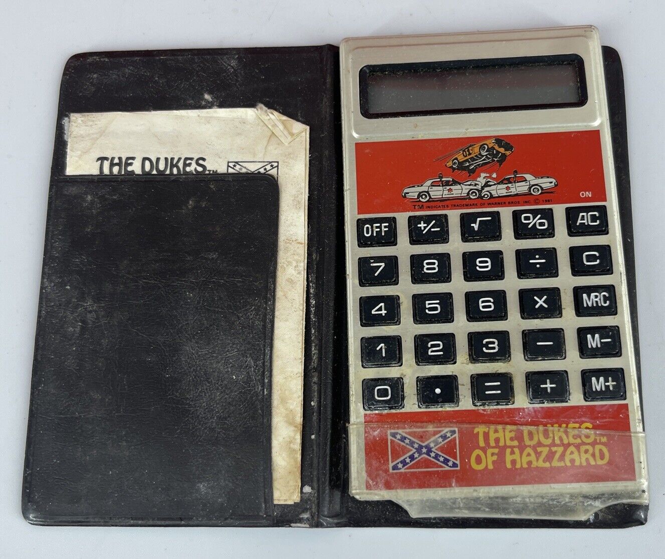 Vintage Dukes Of Hazzard Calculator DH-2122 In The Plastic Folder W/Instructions