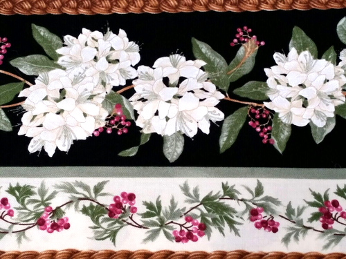 Stoff LAUREL Floral 2,5 Yard x WOF Quilt Timeless Treasures c1972 Karen Montgomery - Bild 1 von 8