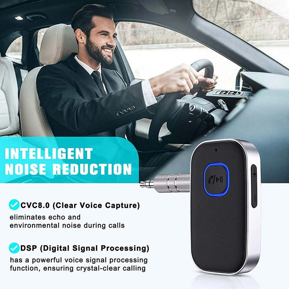 Adaptador Receptor Inalámbrico Bluetooth5.0 3.5mm AUX Audio Estéreo Música Hogar Coche Foto 4 de 4