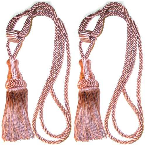 ATEMBERAUBENDES SEIDIGES SEIL KLASSISCH QUASTE VORHANG KRAWATTENRÜCKEN, X2, VIELE FARBEN, ART 3009 - Bild 21 von 22