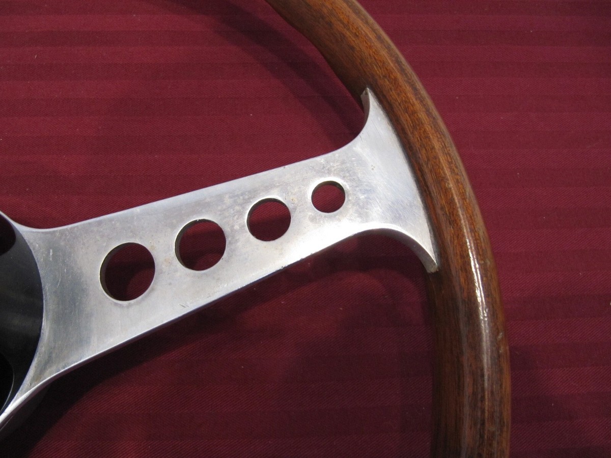 Vintage Les Leston LL Wooden Steering Wheel 15 Inch | eBay