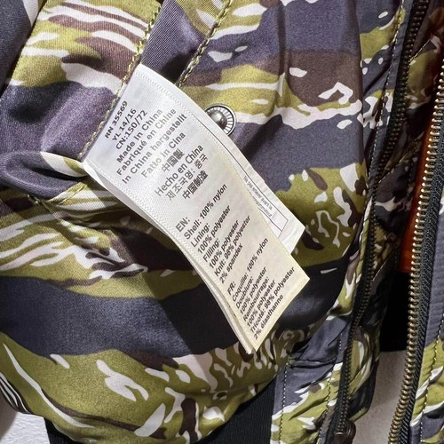Alpha Industries Jacket Mens 2XL Sage Green MA-1 Bomber Flight Flyer Camouflage - Picture 7 of 14