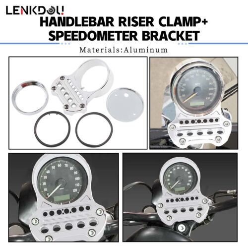 CNC Side Speedometer Relocation Instrument Brackets For Harley Sportster XL 883 - Picture 4 of 10