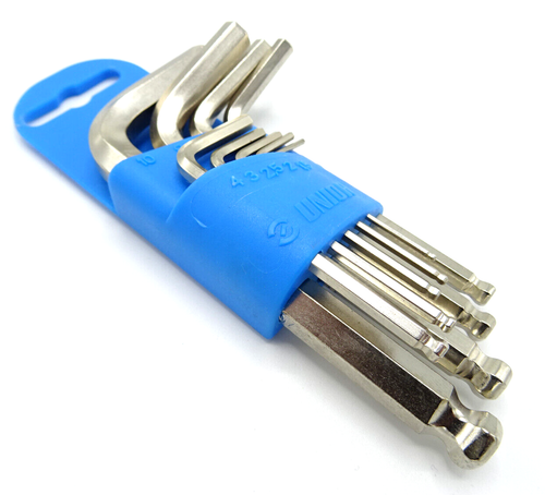 Unior 220/3SPH Ball-End Hex Allen Wrench x 9 Set & Clip Shop-Soiled UN-54-U6 - Picture 2 of 4