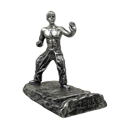Chinese Kung Fu Bruce Lee mobile phone holder Desktop Decoration - Photo 2 sur 5