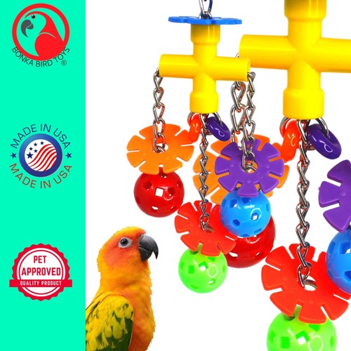 2326 Flower Ball Small Medium Bird Toy Parrot Toys Cages African Lovebird Conure - Picture 5 of 6