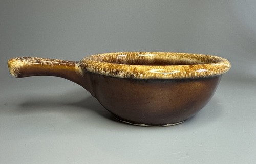 Vintage Hull Oven Proof USA Brown Drip Glaze Soup Bowls Crocks & Lids - Set of 3 - Picture 6 of 16