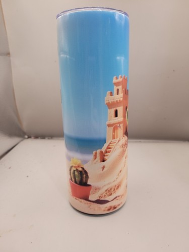 Life's A Beach so Dig it Cactus Funny 20 oz Tumbler #20014 - Picture 4 of 5