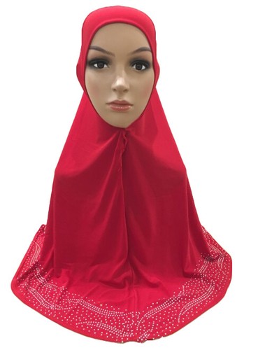Muslim Women One Piece Amira Long Headscarf Pull On Ready Full Cover Wrap Hijab - Picture 13 of 61