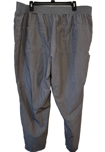 Fabletics Ion Scrub Pants 2X / S SHORT Womens Plus Heather Grey Straight Leg - Picture 3 of 7