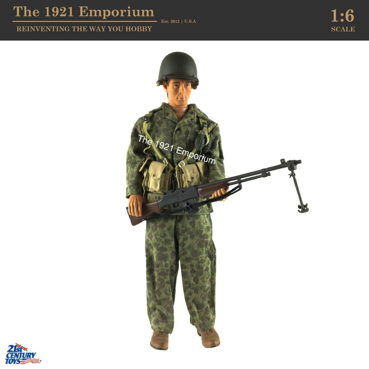 1:6 21st Century Toys Ultimate Soldier WWII USMC BAR US 1:6 21st Century Toys Ultimate Soldier WWII USMC BAR US