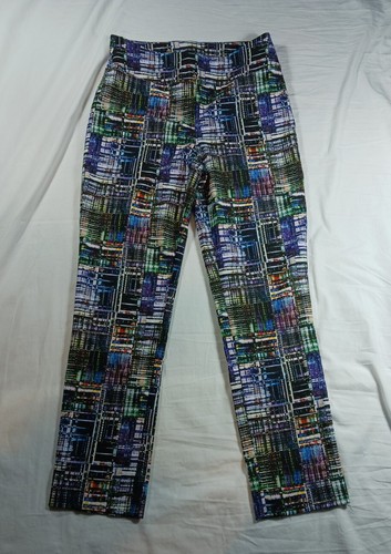 Joseph Ribkoff Damenhose geometrisches Muster abstrakt Stretch Größe 8