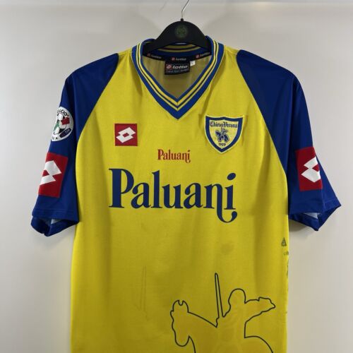 Chievo Verona Matchworn Sculli 3 Home Football Shirt 2003/04 Adults (L) Lotto B1 - Picture 3 of 5