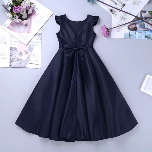 Flower Girl Princess Dress V-back Pageant Wedding Birthday Party Prom Kids Dress - Picture 70 of 97