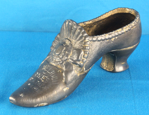 Metall Reklame Stück um 1889 Himmelrich Schuhe Pittsburgh Pennsylvania - Bild 5 von 9