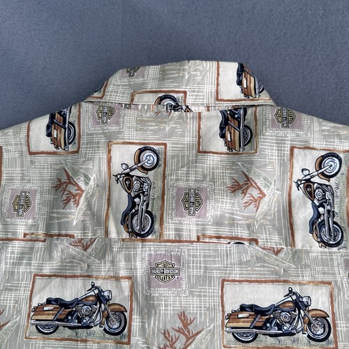 Harley-Davidson Tori Richard All Over Print Short Sleeve Shirt Size M HAWAIIAN - Picture 7 of 13