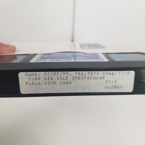 Blue Hawaiian Helicopters Big Isle Spectacular VHS Tape, 1999, Pilot Dick Luna - Picture 5 of 5