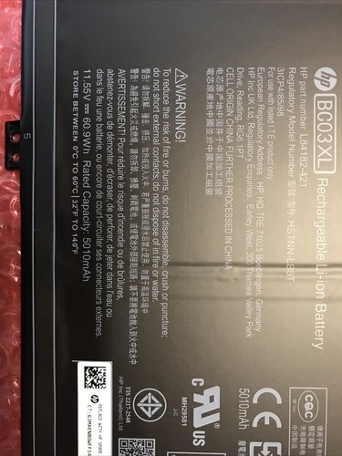 Brandneu Original HP L84182-421 Li-Ion Akku 5010mAh BC03XL - Bild 6 von 7