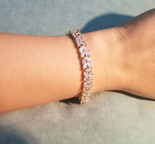 Beautifully Created Fine White Sapphire Bracelet - Picture 7 of 8