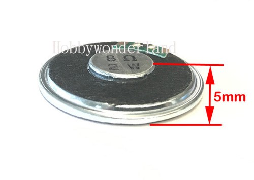 Round micro mini frame rubber speaker Φ40mm x 5mm 8 Ohm 2 W telecom speaker 2pcs - Picture 4 of 4