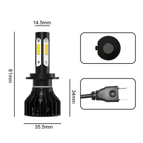 2X LED H7 Headlight Bulb Kit 6000LM for Mercedes-Benz C300 B200 C230 C250 C240 - Picture 5 of 12
