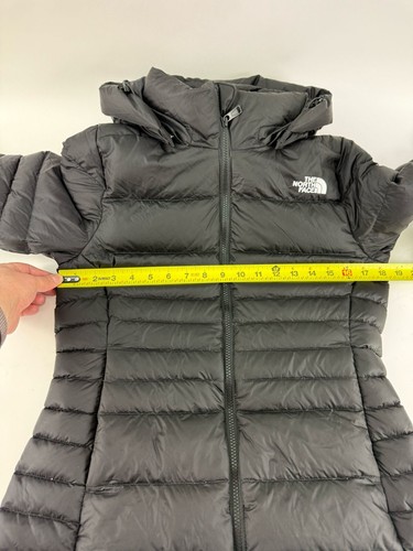 The North Face Womens Black Long Puffer Hooded Full Zip Coat Jacket Size S - Picture 5 of 6