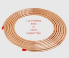 8mm 10mm Copper Pipe Microbore GAS WATER LPG OIL DIY PLUMBING CENTRAL HEATING
